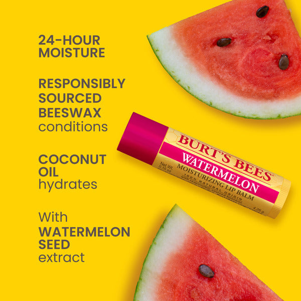 Burt's Bees Watermelon Lip Balm, Natural Origin