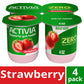 Activia Probiotic Blended Nonfat Strawberry Yogurt