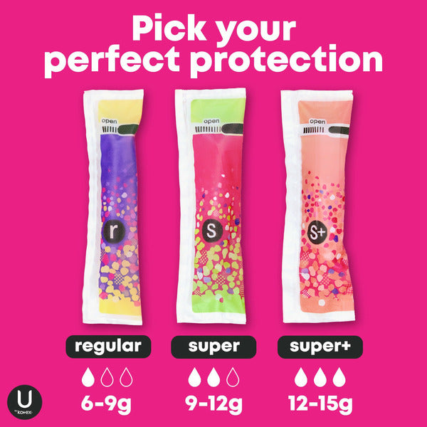 U by Kotex Click Compact Unscented Tampons, Regular
