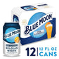 Blue Moon Non-Alcoholic Belgian White , 12-pack, 12-oz beer cans, 0.45% ABV