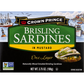 Crown Prince Sardines, in Mustard, Brisling, One Layer