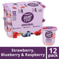 Dannon Light + Fit Nonfat Yogurt, Strawberry/Blueberry/Raspberry, Gluten-Free, 12 Pack