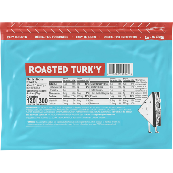 Tofurky Plant-Based Deli Slices Roasted Turk'y