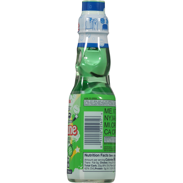 Kimura Carbonated Soft Drink Melon Flavor Ramune
