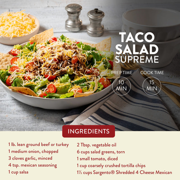 Sargento Off The Block 4 Cheese Mexican Fine Cut Shredded Cheese