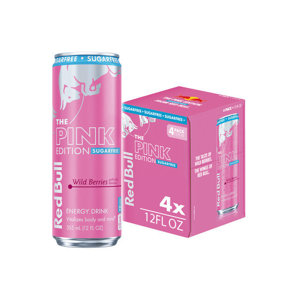 Red Bull Pink Edition Sugarfree Energy Drink Can