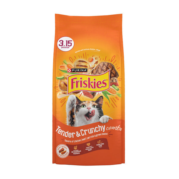 Purina Friskies Tender and Crunchy Combo Chicken, Beef, Carrots and Green Beans Dry Cat Food