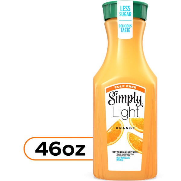 Simply Light Pulp Free Orange Juice Bottle