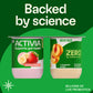 Activia Zero 0g Added Sugar Strawberry Banana & Peach Probiotic Nonfat Yogurt Cups, 4 oz, 12 Count