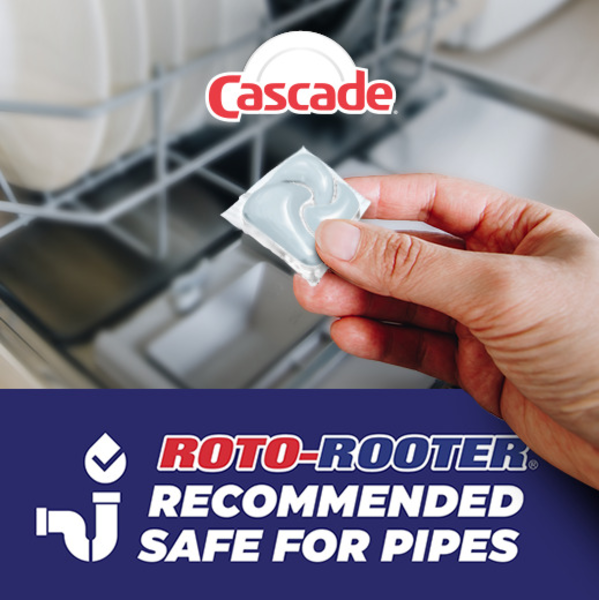 Cascade Free & Clear Dishwasher Pods, Lemon Essence