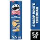 Pringles Sharp White Cheddar Potato Crisps Chips, Lunch Snacks, 5.5 oz