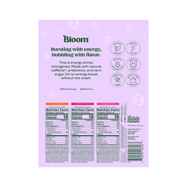Bloom Sparkling Energy Bloom Sparkling Energy, Carbonated, Variety