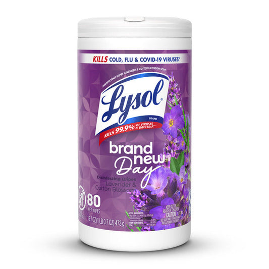 LYSOL® Disinfecting Wipes - Brand New Day™ Lavender & Cotton Blossom 6/80 ct.