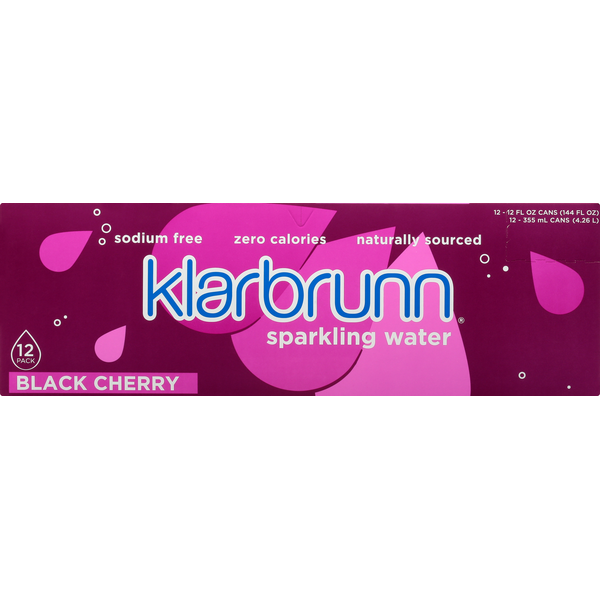 Klarbrunn Black Cherry Naturally Sourced Sparkling Water