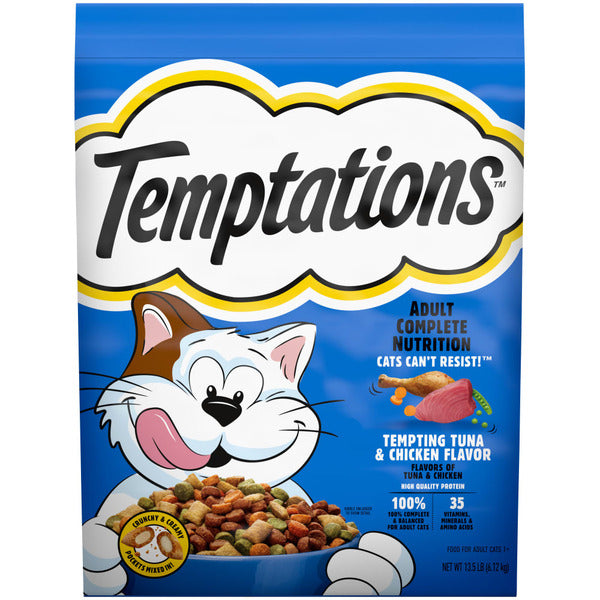 TEMPTATIONS Complete Nutrition Tuna & Chicken Flavor Adult Dry Cat Food