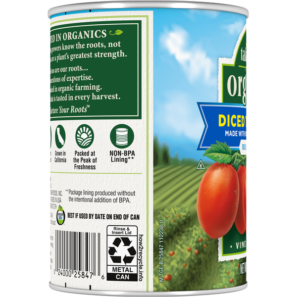 Take Root Organics Tomato, Diced