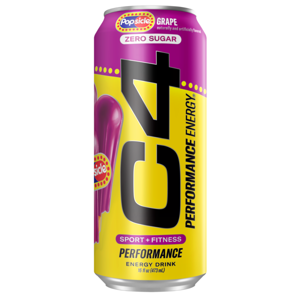 C4 Energy Performance Energy Drink, Carbonated, Grape Popsicle