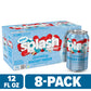 SPLASH Refresher Sparkling Water, Rocket Freeze Flavor - 12 Fl Oz Cans, 8 Pack