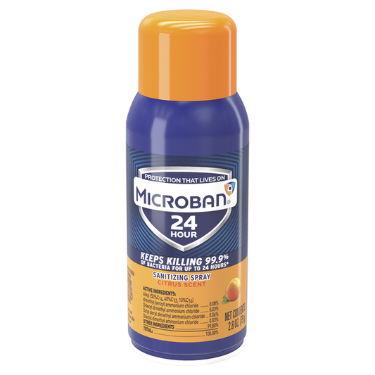 Microban 24 Hour Disinfectant Sanitizing Spray, Citrus Scent