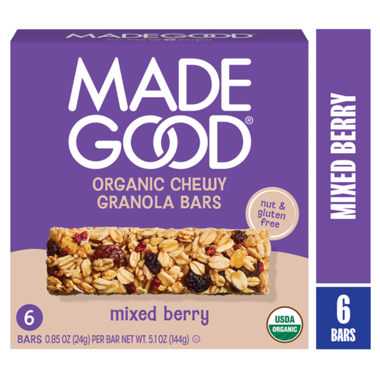 MadeGood Mixed Berry Granola Bars