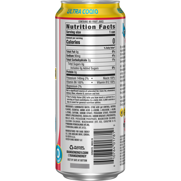 Bang Energy Energy Drink, Sour Ropes