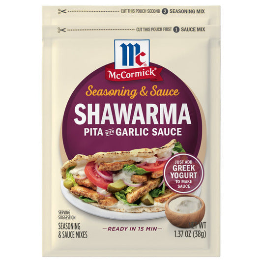 McCormick Shawarma Pita & Garlic Sauce Seasoning & Sauce Duo