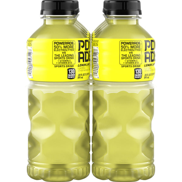 POWERADE Electrolyte Enhanced Sports Drinks with vitamins, Lemon Lime