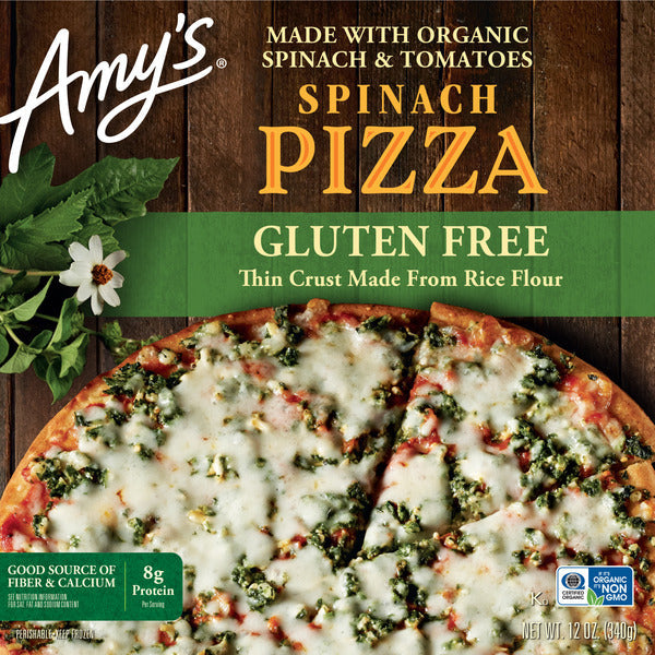 Amy's Kitchen Gluten Free Spinach Veggie Crust Pizza