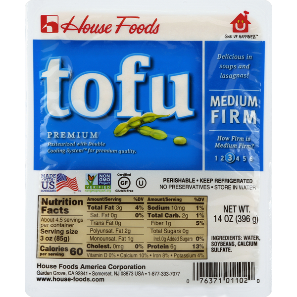 House Foods Tofu, Premium, Medium Firm