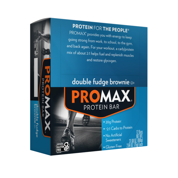 Promax Double Fudge Brownie, Gluten Free, 20g High Protein Bar