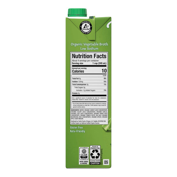 Pacific Foods Organic Low Sodium Vegetable Broth