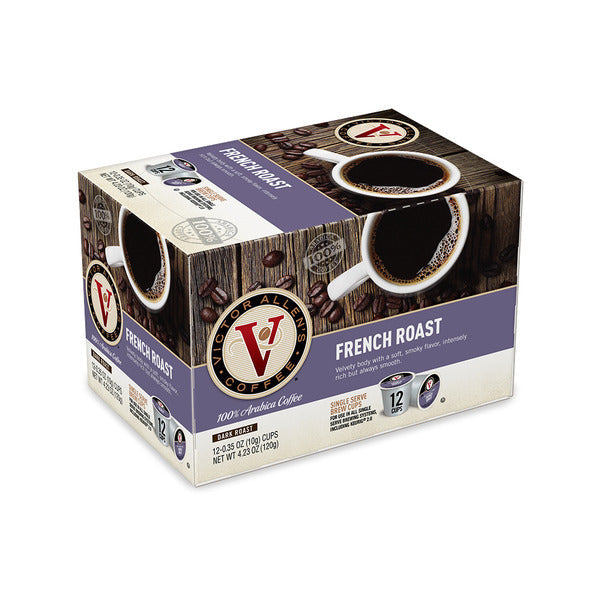 Victor Allen's Coffee French Roast, Dark Roast, Single Serve Coffee Pods