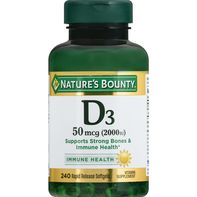 Nature's Bounty Vitamin D3, 50 mcg, Rapid Release ...
️