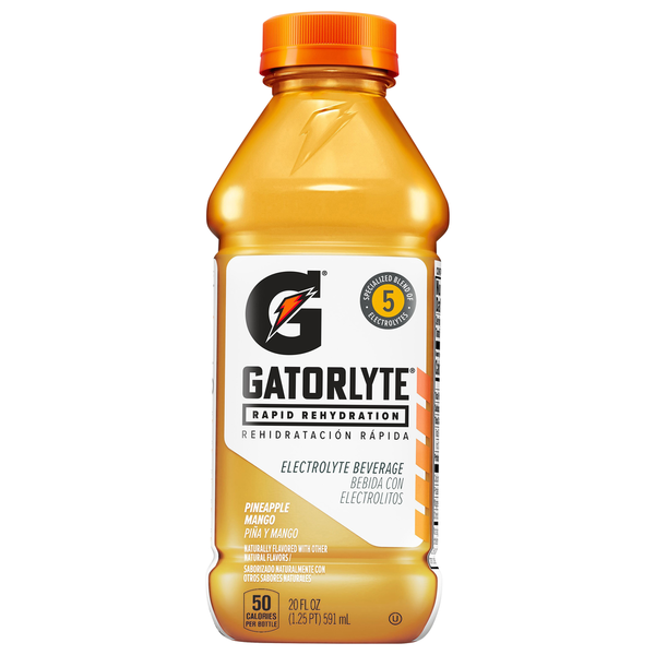 Gatorlyte Electrolyte Beverage, Rapid Rehydration, Pineapple Mango