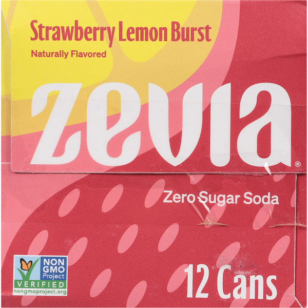 Zevia Zero Sugar Strawberry Lemon Burst Soda