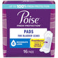 Poise Incontinence Pads, Moderate Absorbency, Long Length