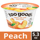 Too Good & Co. Fruit on the Bottom Peach Yogurt-Cultured Low Fat Milk Product, Smooth and Creamy Adult Snacks with Real Fruit, 5.3 oz Cup