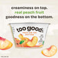 Too Good & Co. Fruit on the Bottom Peach Yogurt-Cultured Low Fat Milk Product, Smooth and Creamy Adult Snacks with Real Fruit, 5.3 oz Cup
