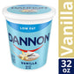 Dannon Vanilla Low Fat Yogurt, Excellent Source of Calcium and Good Source of Protein with the Rich and Creamy Taste of Vanilla Flavored Yogurt, 32 OZ Quart