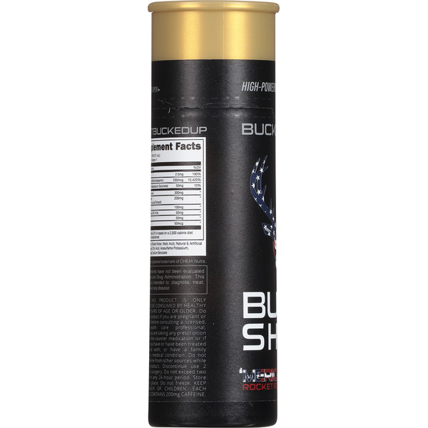 Bucked Up Energy Drink, Blue Raspberry/Lime/Cherry Flavor, Rocket Pop