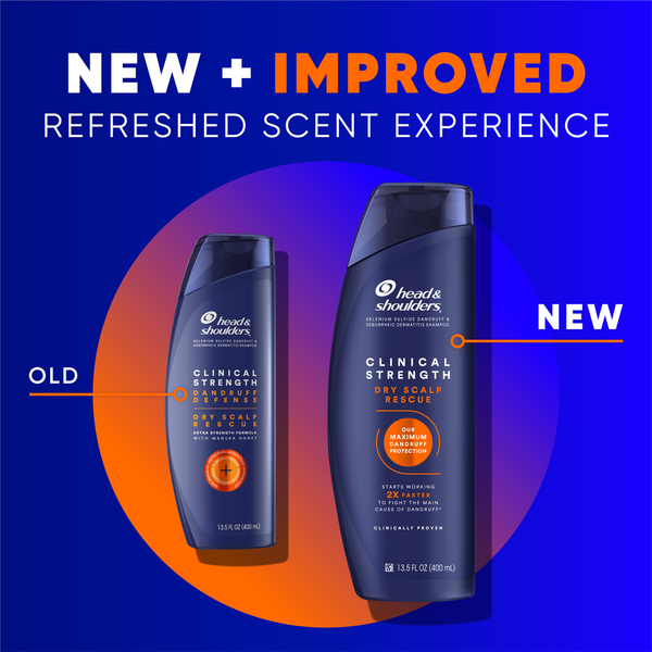 Head & Shoulders Clinical Strength Dry Scalp Rescue Shampoo, for Stubborn Dandruff