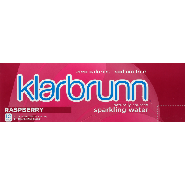 Klarbrunn Sparkling Water, Raspberry, 12 Pack