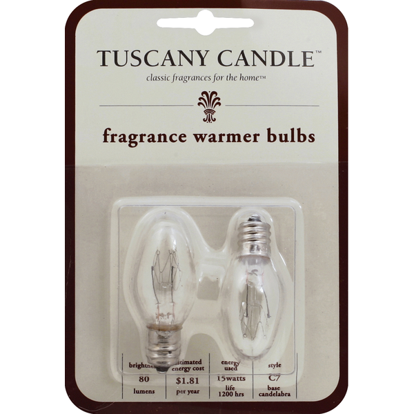 Tuscany Candle Warmer Bulbs, Fragrance, Candelabra, 15 Watts