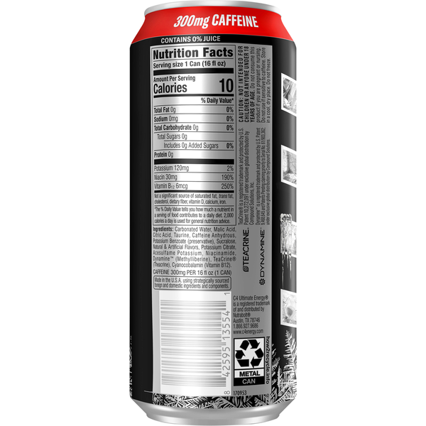 C4 Energy Drink, Cherry Bomb Frost, Zero Sugar