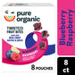 Pure Organic Blueberry Raspberry Twisted Fruit Bites, Kids Snacks, 8 Count