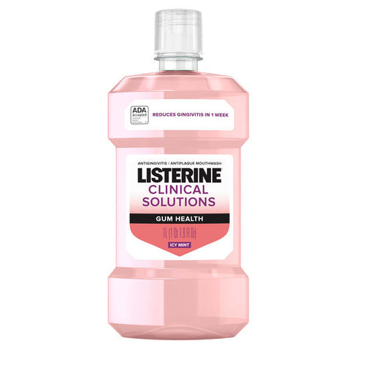 Listerine Gum Health Antiplaque Antiseptic Mouthwash, Icy Mint, 1 L