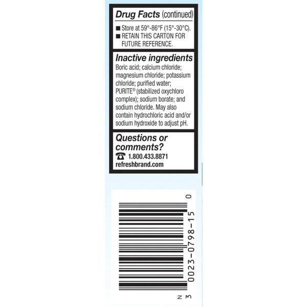 Refresh Tears Lubricant Eye Drops Artificial Tears