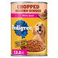 Pedigree Chopped Ground Dinner Adult Soft Wet Dog Food With Beef, (12) 13.2 oz. Cans