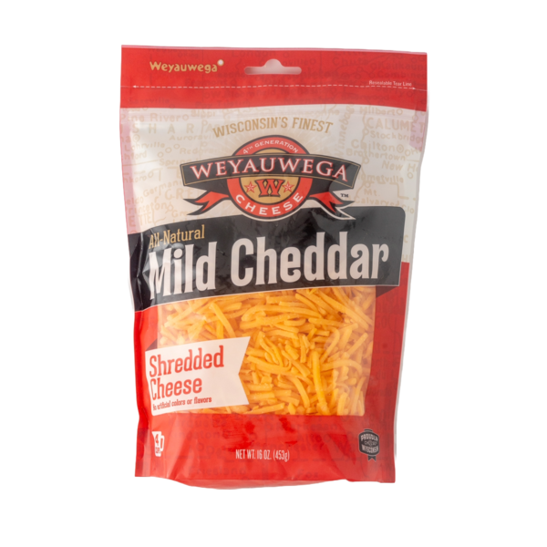 Weyauwega Cheese Mild Cheddar Shredded Cheese