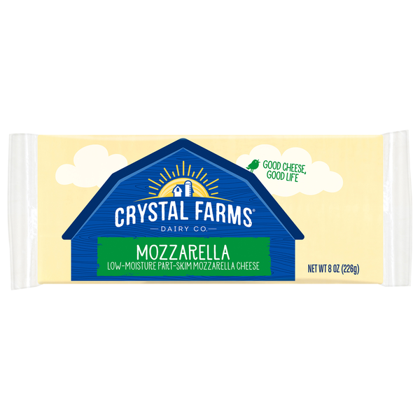 Crystal Farms Cheese, Part-Skim, Low-Moisture, Mozzarella
